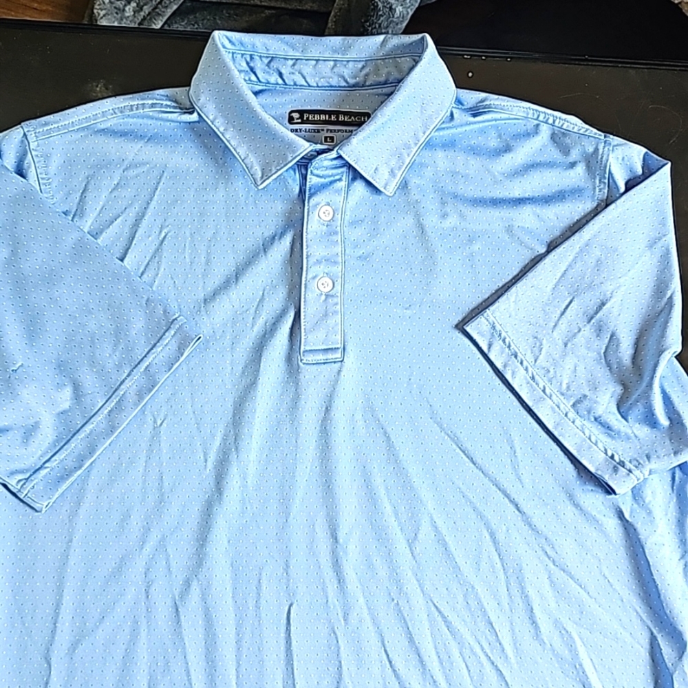 Pebble Beach Dry-Luxe Performance Men's Short Sleeve Golf Polo Shirt